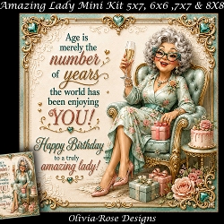 Amazing Lady Mini Kit **Includes 5X7, 6x6, 7x7 8X8 Card Bases**