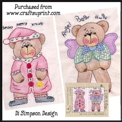 Stitchery or Needlework Pattern - 2 Cute To Bear