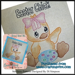 Stitchery or Needlework Pattern -Easter Chick