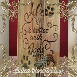 Life is better with dogs book folding pattern