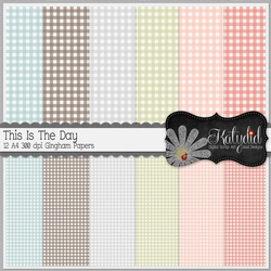 12 A4 This Is The Day Gingham Digital Papers