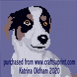 jack russel c2c (corner to corner) pattern pictrure chart only