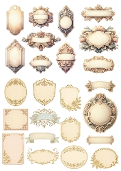 Elegant Vintage Label Kit – A4 Collage