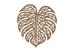 Ornate Heart‑Leaf Silhouette – SVG Decorative Botanical Cut File