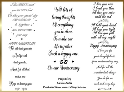 Anniversary Verses wordart kit 1
