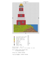 CROSS STITCH FOR CARDS MINI CHART - LIGHTHOUSE