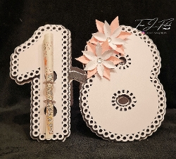 18th Floral Money holder card TF0625, ALL formats