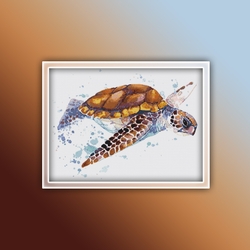 Sea Turtle 1-1 Cross Stitch Pattern