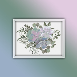 Succulents 2 Cross Stitch Pattern