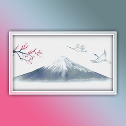 Japan 4 Cross Stitch Pattern | Mount Fiji