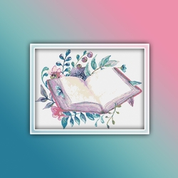 Flower Books 2 Cross Stitch Pattern PDF