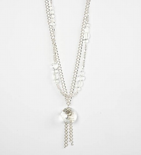 A Necklace with a Chain and a Glass Prism