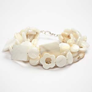 A Chain and Bracelet with Pearl Shells