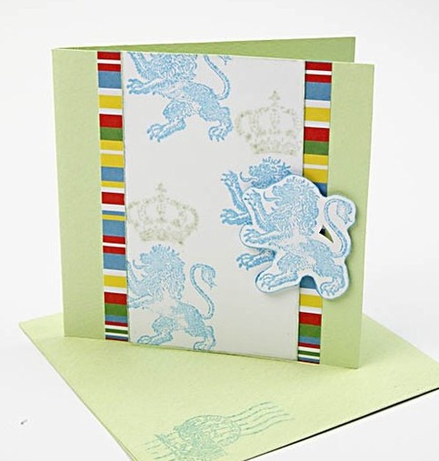 A Card with stamp printing