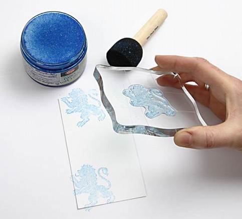 A Card with stamp printing