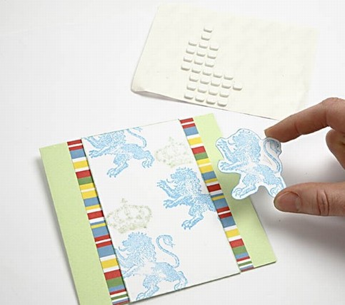 A Card with stamp printing