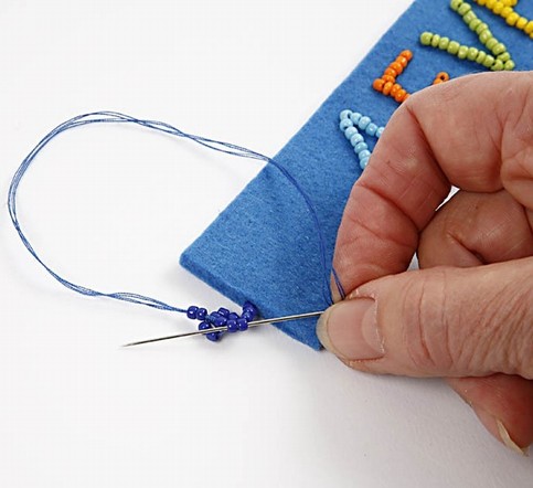 A felt bracelet