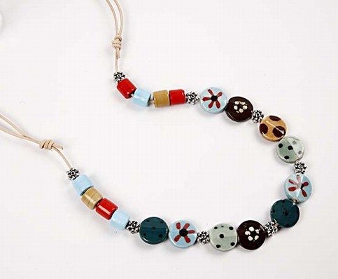 Ceramic pearl necklace