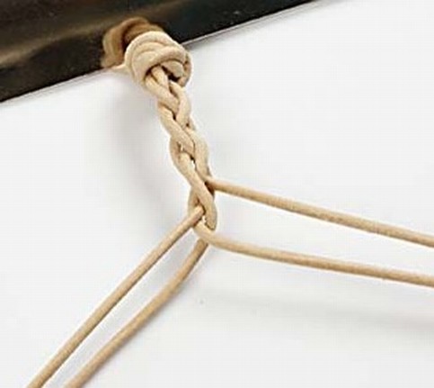 Bracelet with a leather cord