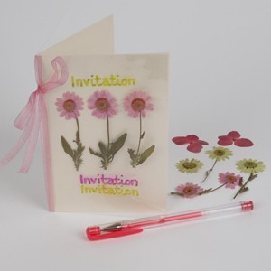 A Laminated Flower Card