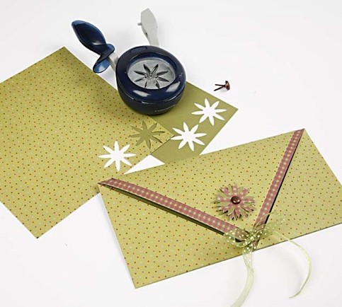 A folded envelope card