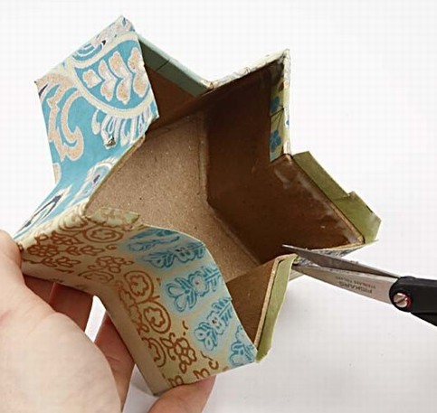 Boxes decorated with Handmade Paper