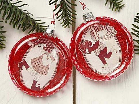 Flat Christmas Baubles