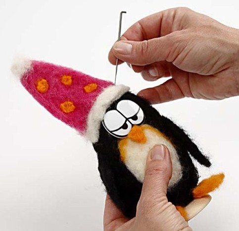 Needle Felting on Polystyrene