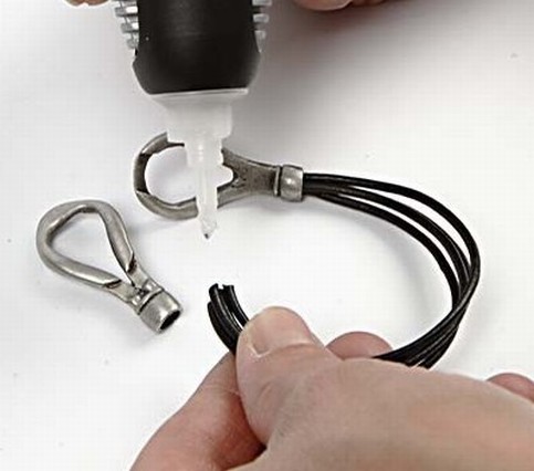 A Leather Bracelet with a Magnetic Clasp