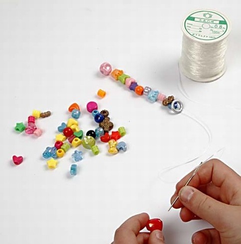 Plastic Beads on Metal Hair Clips