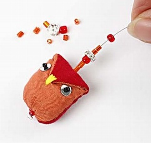 Hand Bag Pendants with Mini Fabric Animals