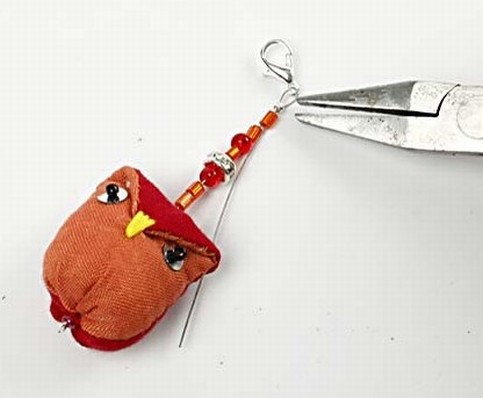 Hand Bag Pendants with Mini Fabric Animals