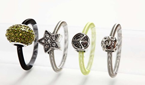 Rings made from Spring Bracelets