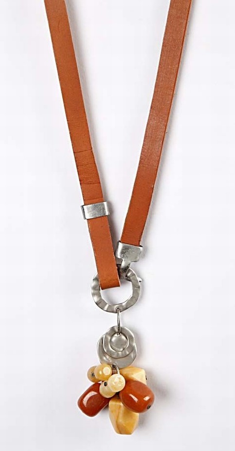 A Necklace with A Leather Band