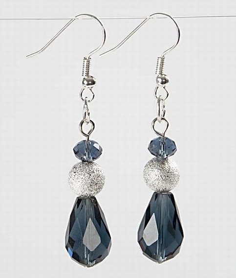 Earrings with Faceted Beads