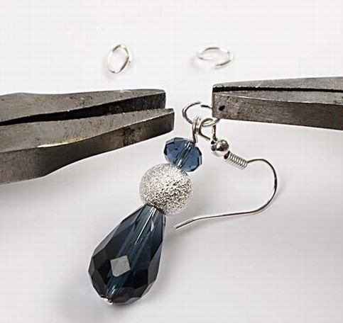 Earrings with Faceted Beads