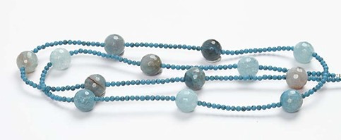 A Necklace with Beads and Semiprecious Stones