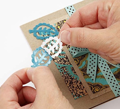 Cards with Handmade Paper and Felt Stickers