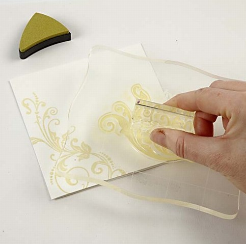 A Card with Heat Embossed Stamp Printing