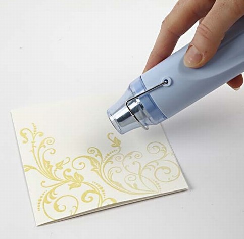 A Card with Heat Embossed Stamp Printing