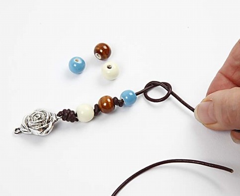 A Necklace with Ceramic Beads