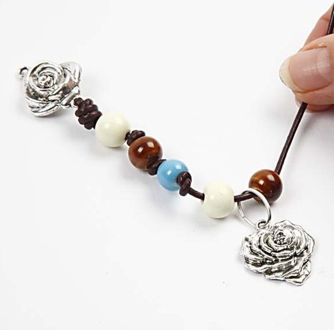 A Necklace with Ceramic Beads