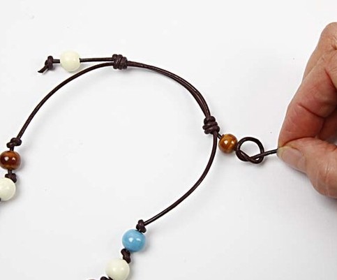 A Necklace with Ceramic Beads