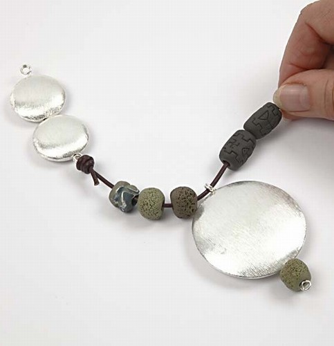 A Necklace with Ceramic Beads - 135095