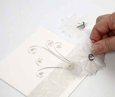 Cream Cards with Vellum Paper Flowers