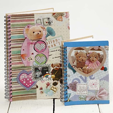 A Spiral Bound Notebook with Decoupage