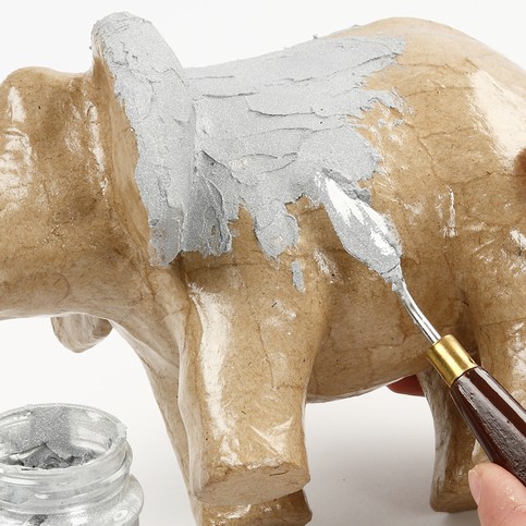 A Papier-M ch  Elephant covered with Ferro Acrylic Paint