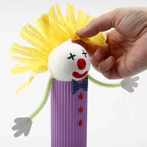 A Clown made from Corrugated Board