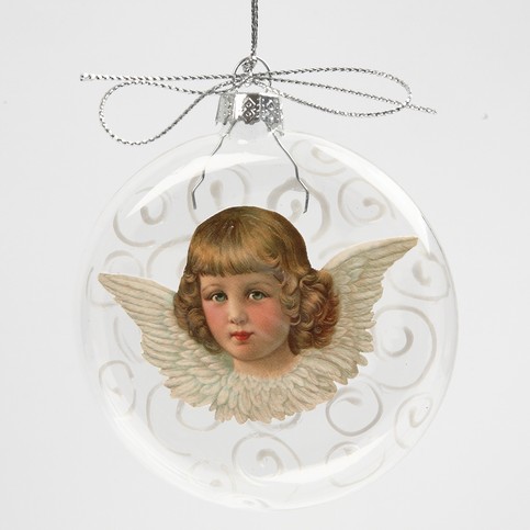 A Glass Bauble with Vintage Die-Cut