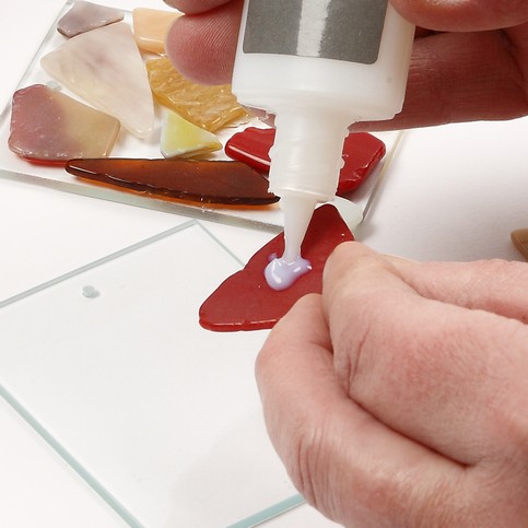 Glass Hanging Decorations with Mosaic decorated with Glass and Porcelain Markers